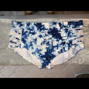 Tie dye bikini bottom plus size
